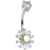 Aurora Gem Sunflower Burst Belly Ring