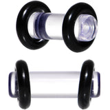 6G Clear Acrylic Straight Plug Set