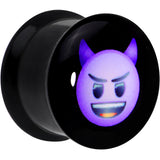 9/16 Licensed Purple Devil emoji Acrylic Double Flare Plug Set