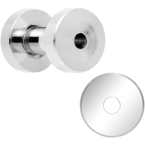 8G Stainless Steel Screw Fit Tunnel Plug Set