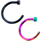 18G 5/16 Pack Set of 5 Assorted Stainless Steel Nose Hoop Rings