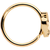 20G 5/16 Gold PVD Little Leaf Seamless Circular Ring