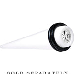 Acrylic Silver Flashy Tire Rim Taper 2G to 20mm