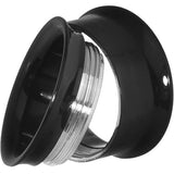 9/16 Anodized Titanium Black Double Flare Screw Fit Tunnel Set of 2