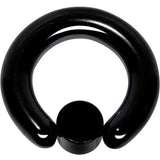 4G 9/16 White Faux Opal 7mm Disc Black IP BCR Captive Ring