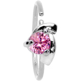 20G 3/8 Pink Gem Sassy Seamless Circular Ring