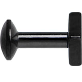 3/16 Black IP Rhombus Internally Threaded Daith Cartilage Tragus