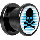 Blue Black Skull Black Anodized Screw Fit Plug Set 00G