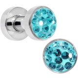 8G Zircon Blue Ferido Crystal Steel Screw Fit Plug Set