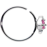 20G 3/8 Pink Gem Sassy Seamless Circular Ring