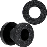 Black PVD Sandblasted Screw Fit Tunnel Plug Set 5mm to 16mm