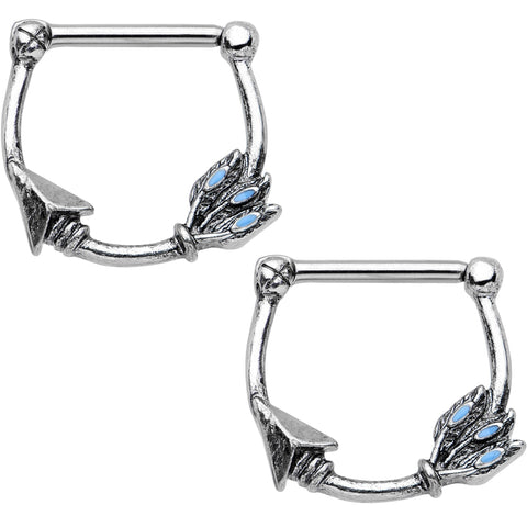 14G 3/8 Feather Tailed Spear Nipple Clicker Set