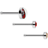 20G Licensed NFL San Francisco 49ers Logo Nose Bone 3 Pack Set