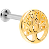 5/16 Gold Tone Tree of Life Cutout Tragus Cartilage Earring