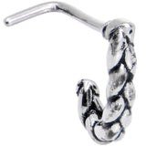 20G Braided Rope Faux Hoop L Shaped Nose Ring