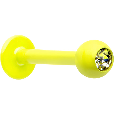 5/16 Clear Gem Yellow Acrylic Over Steel Labret Monroe Tragus