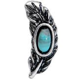 1/4 Blue Faux Turquoise Southwestern Feather Cartilage Tragus Earring