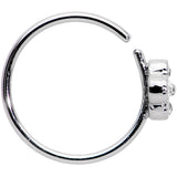 20G 3/8 Clear Gem Star Flower Seamless Circular Ring