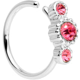 20G 5/16 Pink CZ Fashion Fusion Seamless Circular Ring