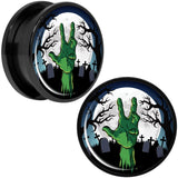 Cemetery Zombie Hand Halloween Black Anodized Plug Set 20mm
