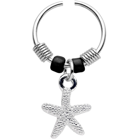 20G 3/8 Starfish Dangle Circular Ring