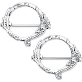 9/16 Frolicking Seahorse Nipple Shield Set