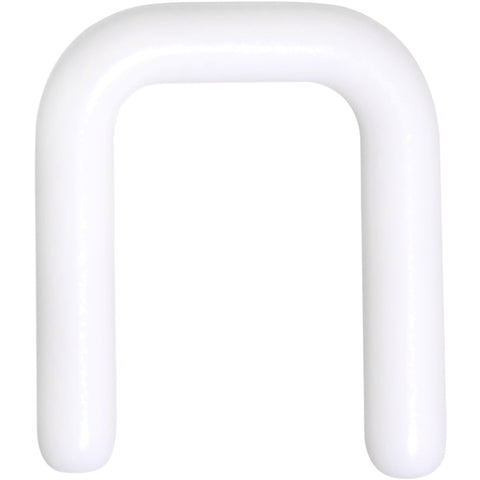 12G 1/2 White Flexible Bioplast Square Septum Retainer
