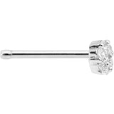 20G 1/4 Clear CZ Gem Cute Cluster Nose Bone