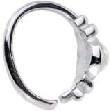 18G 5/16 White Synthetic Opal Seamless Circular Ring