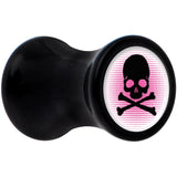 Black Acrylic Pink Black Skull Saddle Plug Set 4G