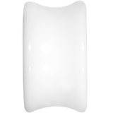 5/8 White Acrylic Saddle Plug Set of 2