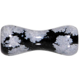8G Obsidian Snowflake Natural Stone Saddle Plug Set