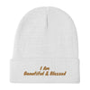 Blessed & Beautiful Embroidered Beanie